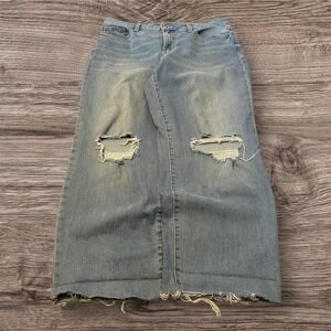 Y2K Baggy Wide Leg Blue Denim Balloon Style Jeans 36x27